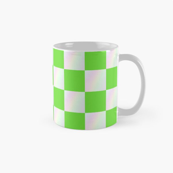 Item preview, Green and iridescent colors check geometric pattern | soft color green checker from photos designed and sold by lausn.