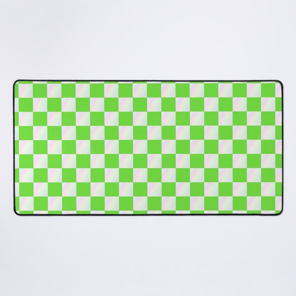 Item preview, Green and iridescent colors check geometric pattern | soft color green checker from photos designed and sold by lausn.