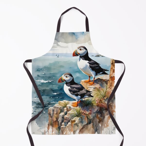 Item preview, Puffins on a Cliff Edge - British Coastal Birds designed and sold by Country-Artist.