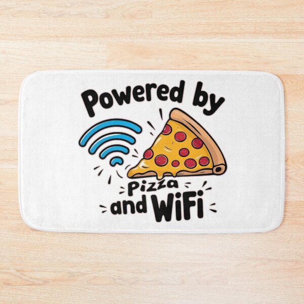 Item preview, Powered by Pizza and WiFi designed and sold by PING 999 STUDIO.