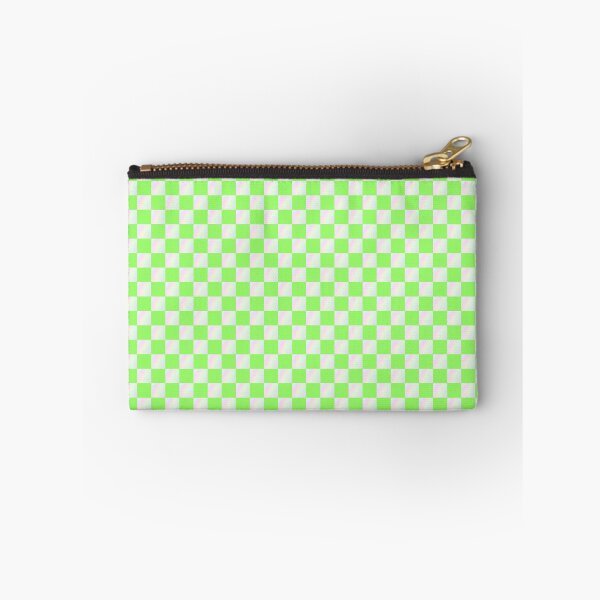 Item preview, Bright green iridescent checkerboard pattern | crafty light green geometric squares designed and sold by lausn.