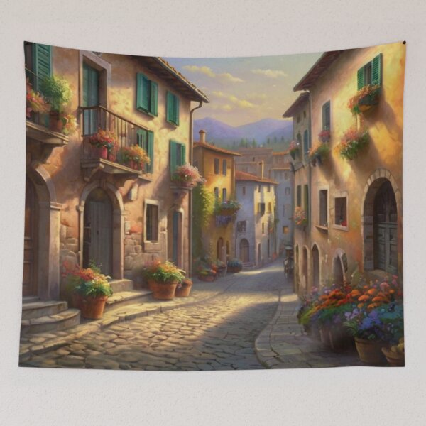 Item preview, Summer Serenity Along Cobblestone Paths designed and sold by BlareBlare.