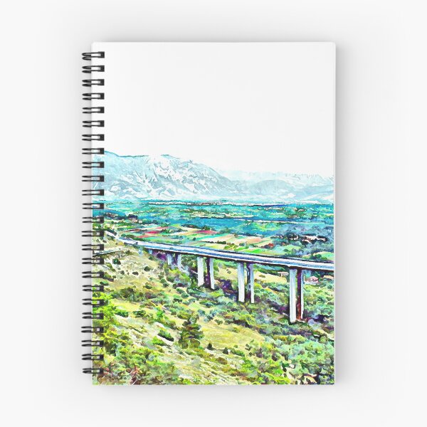 Item preview, Abruzzo landscape with motorway viaduct from train window designed and sold by Giuseppe Cocco.