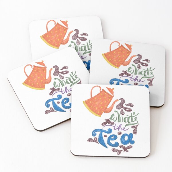 Item preview, What's the tea fun design with a teapot pouring hot tea designed and sold by Halcja.