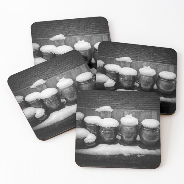 Item preview, Snow covered crocks at house JANGDOKDAE  designed and sold by suwolstock.