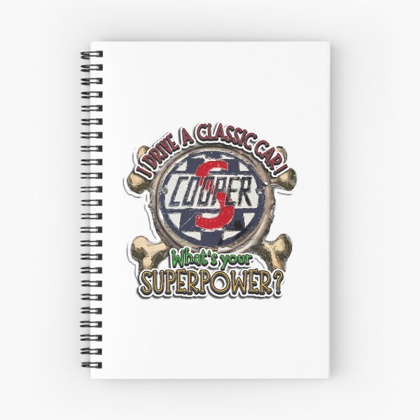 Item preview, I Drive a Classic Car - Mini Cooper S Retro Badge Superpower Design on White designed and sold by Michael van der Hoorn.