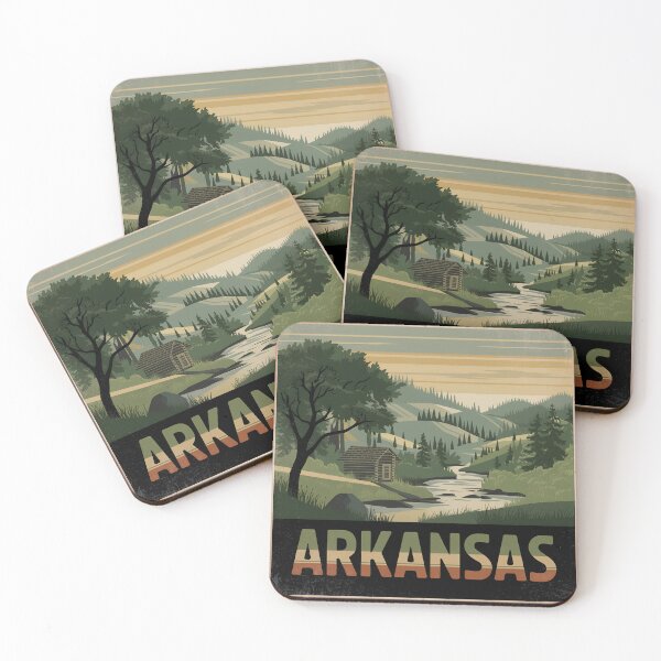 Item preview, Arkansas Scenic Countryside Art Print designed and sold by Pattern-Parade.