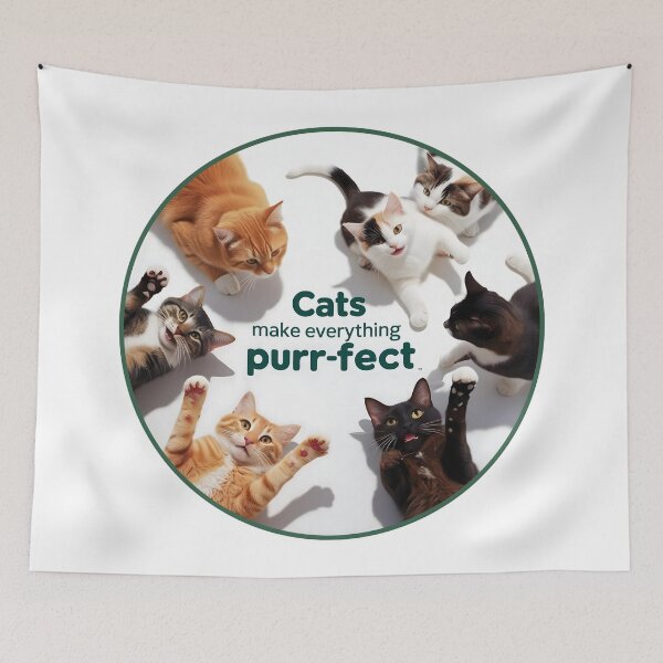 Item preview, Cats Make Everything Purr-fect designed and sold by PING 999 STUDIO.