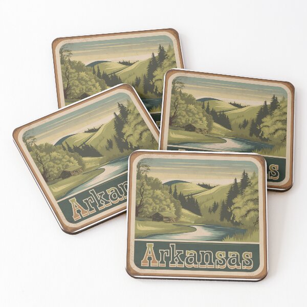 Item preview, Arkansas River Valley Vintage Art Print designed and sold by Pattern-Parade.