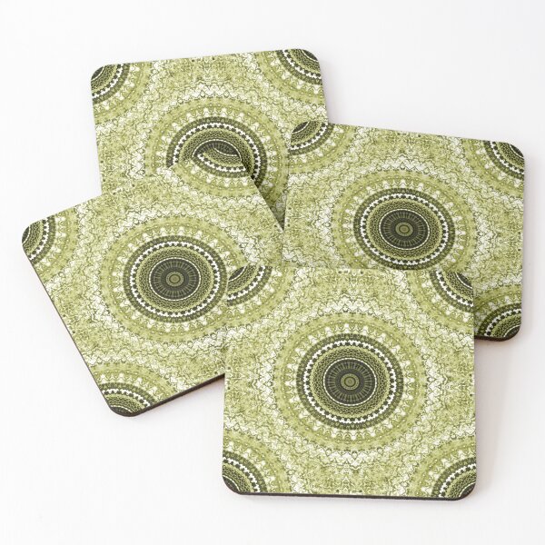 Item preview, Decorative Mandala Pattern in Light Green designed and sold by Artistestella.