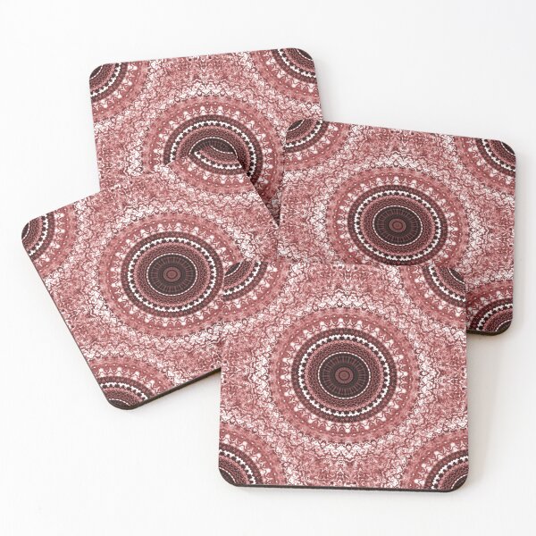Item preview, Decorative Mandala Pattern in Red Brown designed and sold by Artistestella.