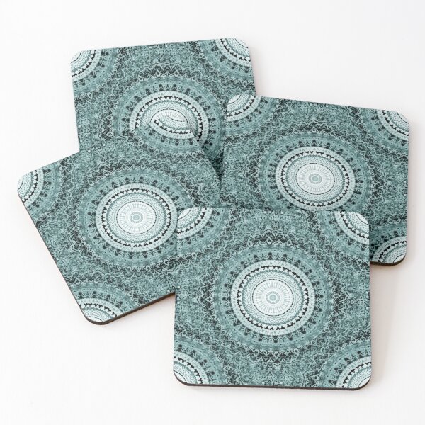 Item preview, Decorative Mandala Pattern in Aqua Green designed and sold by Artistestella.