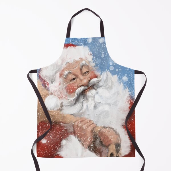 Item preview, Portrait of Santa Clause in the snow with a sack of toys and twinkly eyes designed and sold by frabbita.