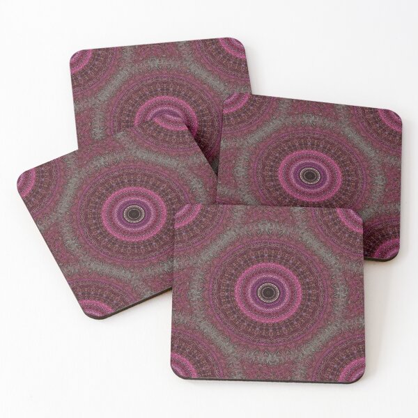 Item preview, Decorative Mandala Pattern in Burgundy Pink designed and sold by Artistestella.