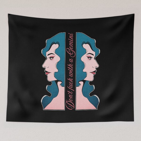 Item preview, Do Not Fuck with a Gemini | Pink and Teal designed and sold by ObsidianDaz.