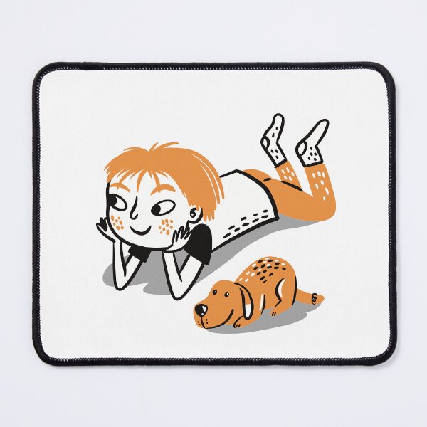Item preview, Boy on the floor with the dog designed and sold by jasmineberry.