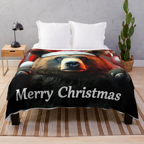Item preview, Merry Christmas Bear Happy Holidays Bear designed and sold by Ray's Photos & Art.