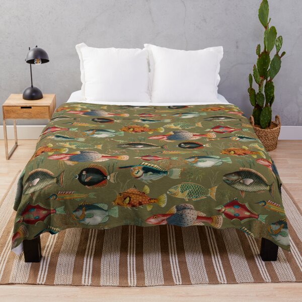 Item preview, Oceania Blooming Reef - Tropical Elegance - Sepia Sage designed and sold by UtArt.