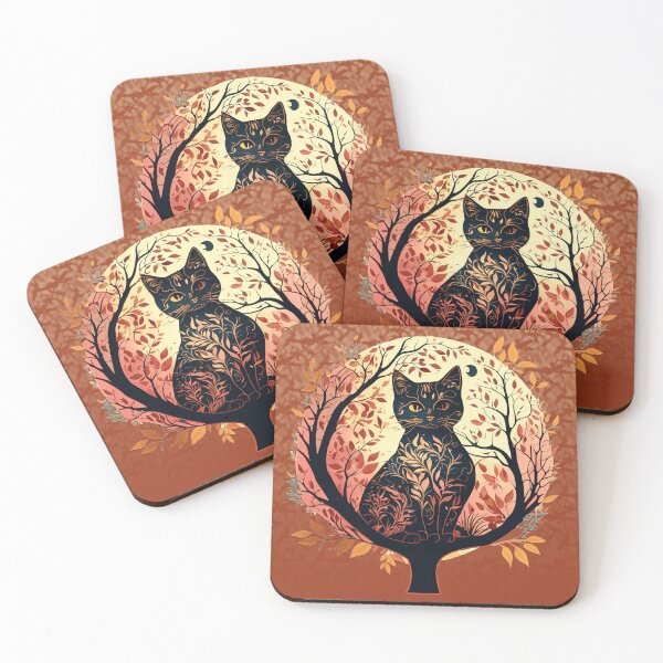 Item preview, BLACK CAT IN A MOONLIT TREE designed and sold by WendyMaree.