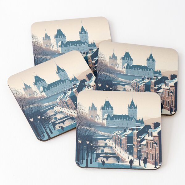 Item preview, Old Quebec City Minimalism Art Style designed and sold by artofuniverse.
