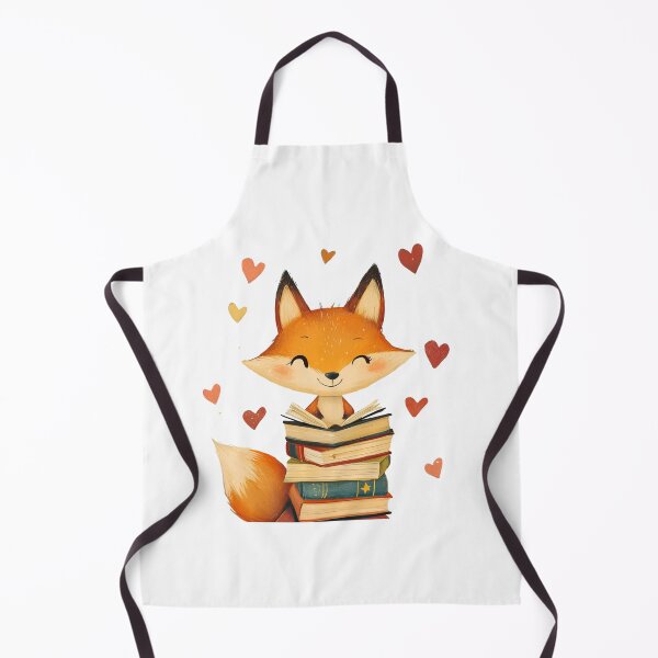 Item preview, mischievous fox character with a playful grin, holding a stack of books designed and sold by zirconp.
