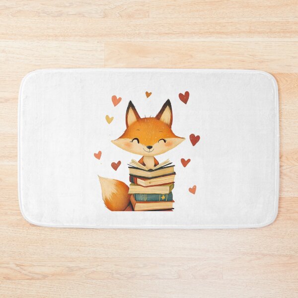 Item preview, mischievous fox character with a playful grin, holding a stack of books designed and sold by zirconp.