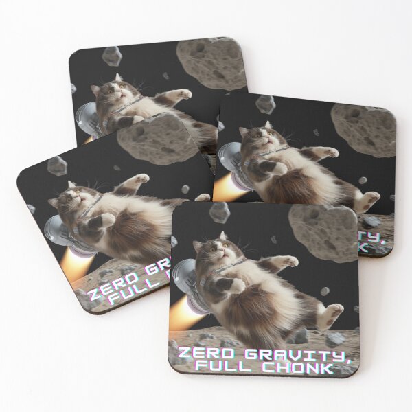 Item preview, Zero Gravity Full Chonk Space Cat designed and sold by ChonkingHazard.