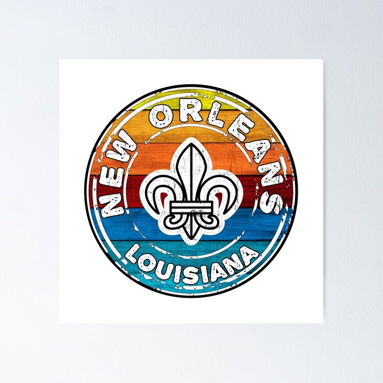 New Orleans Louisiana Mardi Gras Fleur De Lis Sticker