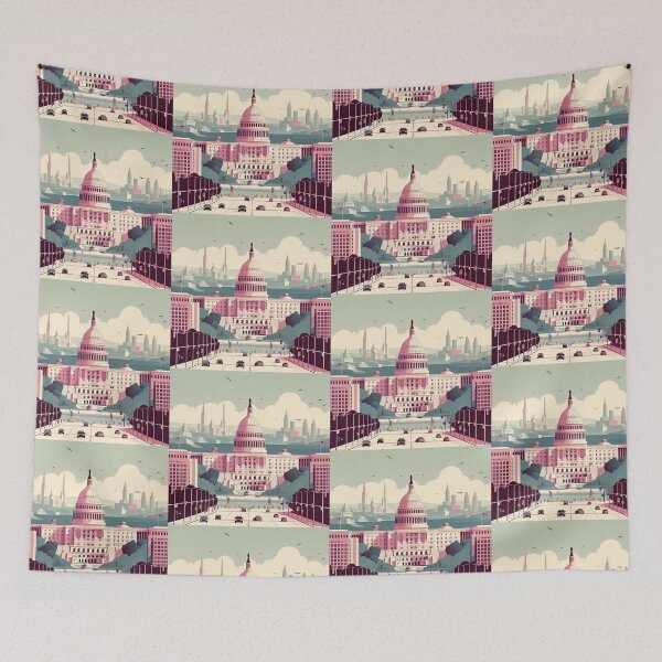 Item preview, Capitol Hill Minimalism Art Style designed and sold by artofuniverse.