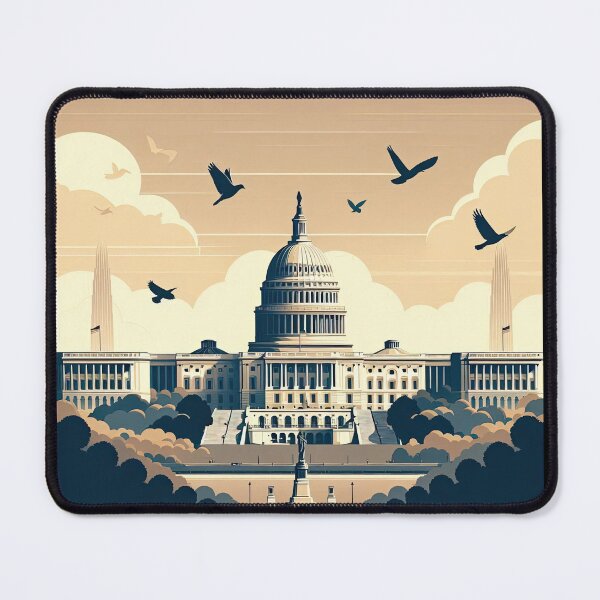 Item preview, Capitol Hill Minimalism Art Style designed and sold by artofuniverse.