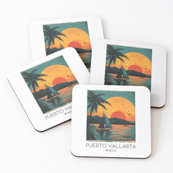 Item preview, A Vintage Illustration of Puerto Vallarta - Mexico  designed and sold by GoodOldVintage.