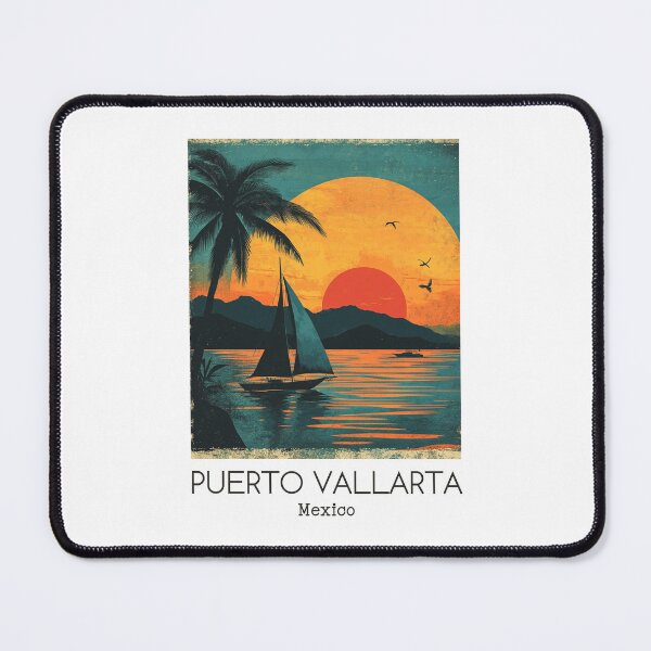 Item preview, A Vintage Illustration of Puerto Vallarta - Mexico designed and sold by GoodOldVintage.