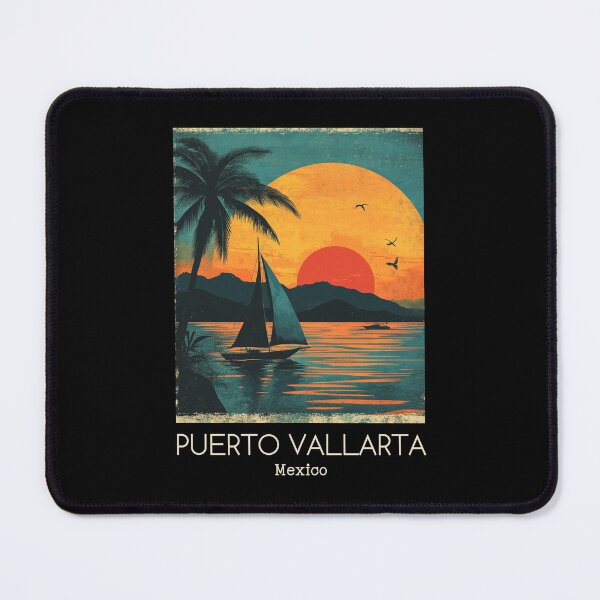 Item preview, A Vintage Illustration of Puerto Vallarta - Mexico designed and sold by GoodOldVintage.