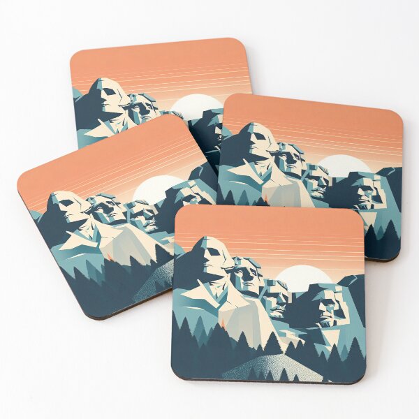 Item preview, Mount Rushmore Minimalism Art Style designed and sold by artofuniverse.