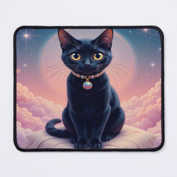Item preview, The Queen of Black Cat Heaven Fantasy Art designed and sold by Lee Hiller Designs.