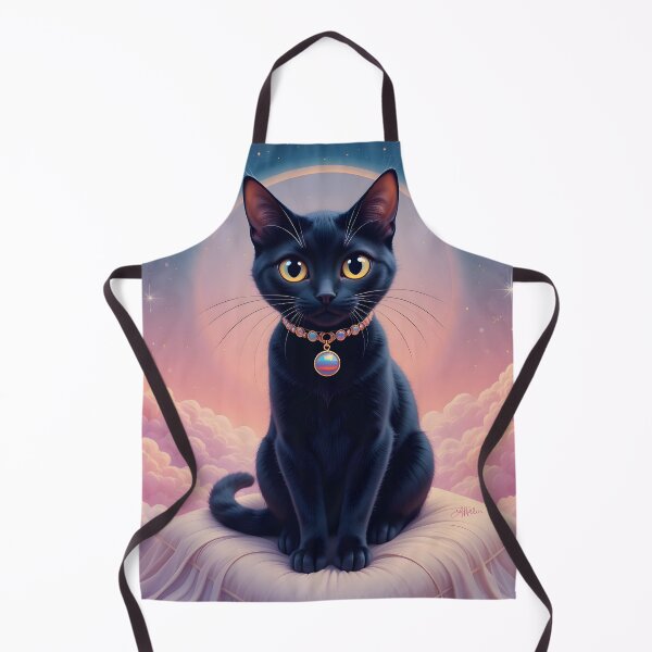 Item preview, The Queen of Black Cat Heaven Fantasy Art designed and sold by Lee Hiller Designs.