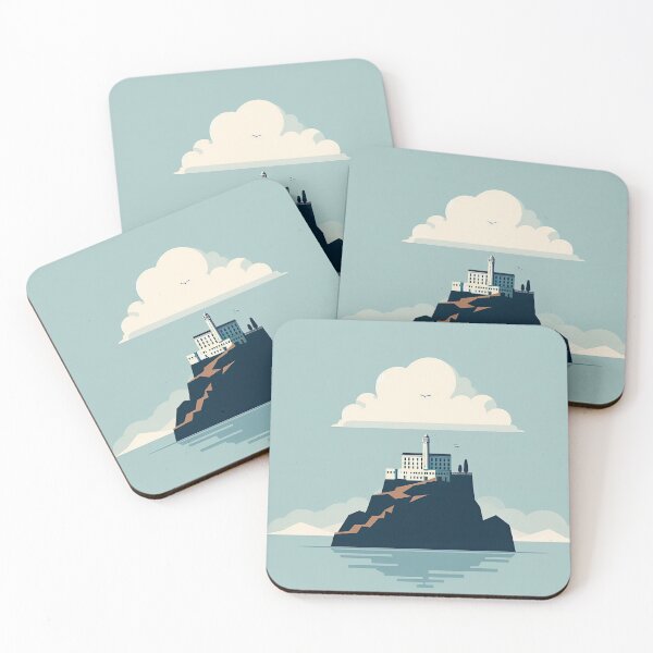 Item preview, Alcatraz Island Minimalism Art Style designed and sold by artofuniverse.