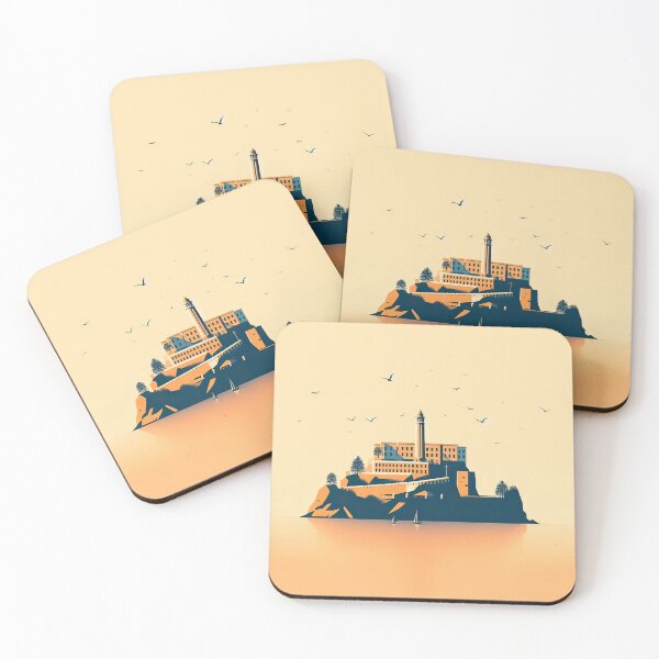 Item preview, Alcatraz Island Minimalism Art Style designed and sold by artofuniverse.