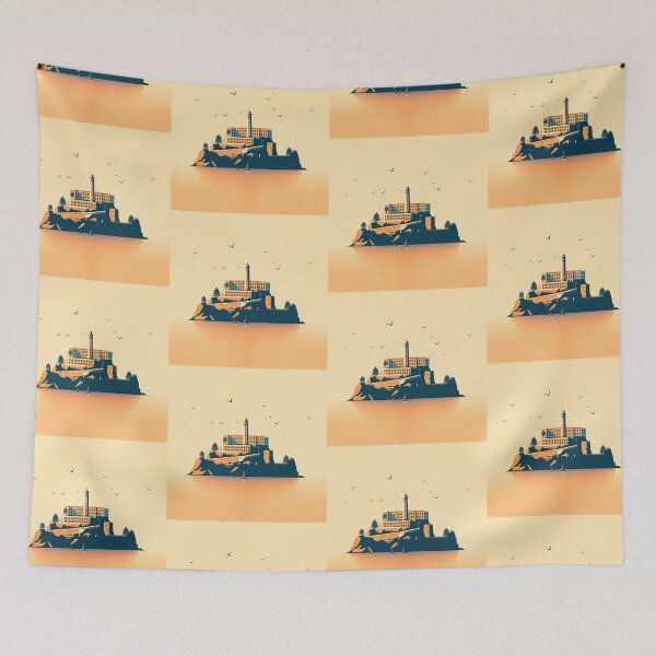 Item preview, Alcatraz Island Minimalism Art Style designed and sold by artofuniverse.