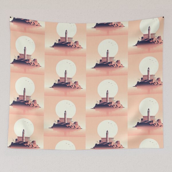 Item preview, Alcatraz Island Minimalism Art Style designed and sold by artofuniverse.
