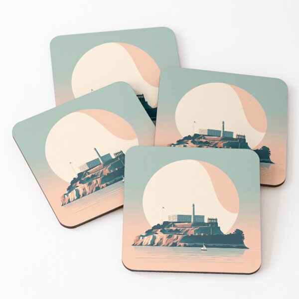 Item preview, Alcatraz Island Minimalism Art Style designed and sold by artofuniverse.