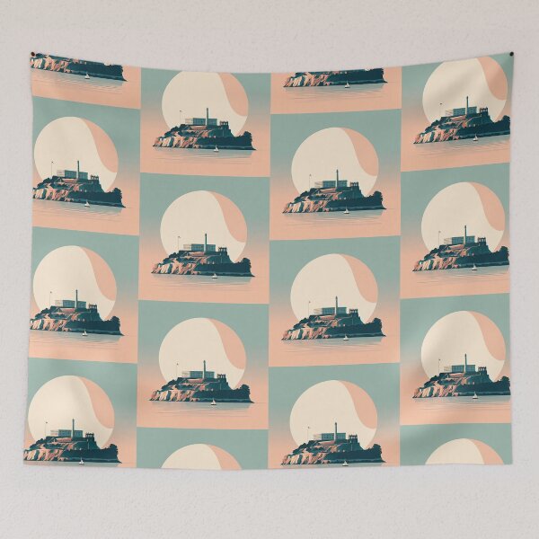 Item preview, Alcatraz Island Minimalism Art Style designed and sold by artofuniverse.