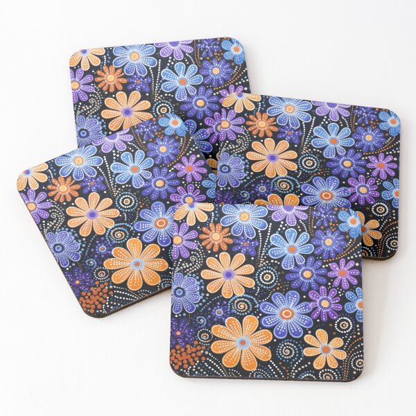 Item preview, Aboriginal Inspired Dot Art - Amazing Wildflowers designed and sold by GrinGalore.