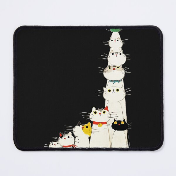 Item preview, Stacked Cartoon Cats with Adorable Curious Expressions designed and sold by i-Xuou.