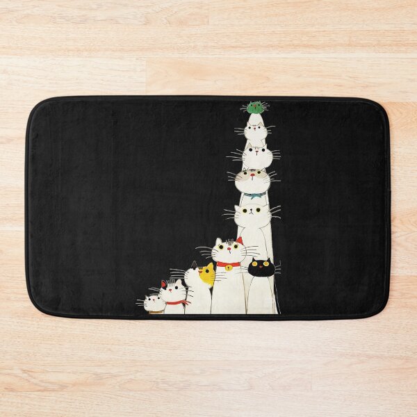 Item preview, Stacked Cartoon Cats with Adorable Curious Expressions designed and sold by i-Xuou.