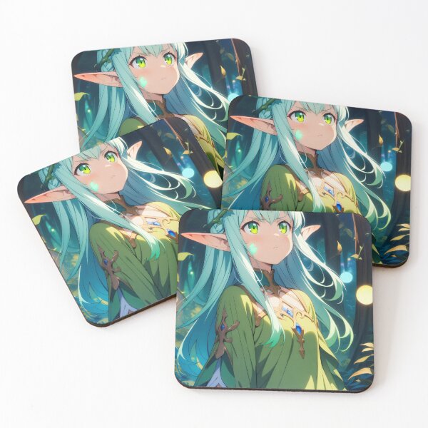Item preview, Cute Anime Elf with Green Eyes designed and sold by ByteyCreatives.