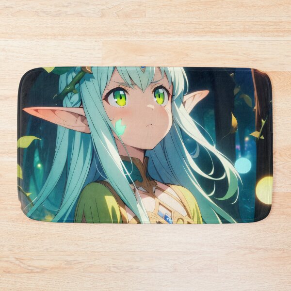 Item preview, Cute Anime Elf with Green Eyes designed and sold by ByteyCreatives.