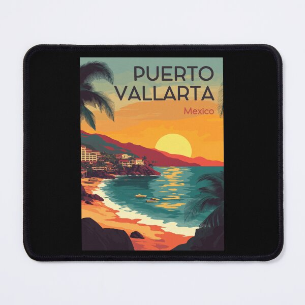 Item preview, A Vintage Illustration of Puerto Vallarta - Mexico designed and sold by GoodOldVintage.