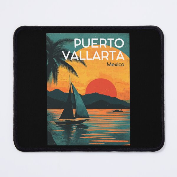 Item preview, A Vintage Illustration of Puerto Vallarta - Mexico designed and sold by GoodOldVintage.