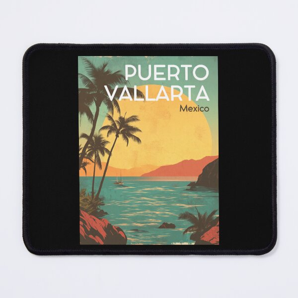 Item preview, Una ilustración vintage de Puerto Vallarta, México designed and sold by GoodOldVintage.